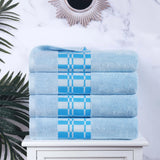 Larissa Cotton Geometric Border Bath Towel Set of 4 - Bath Towel by Superior Brand