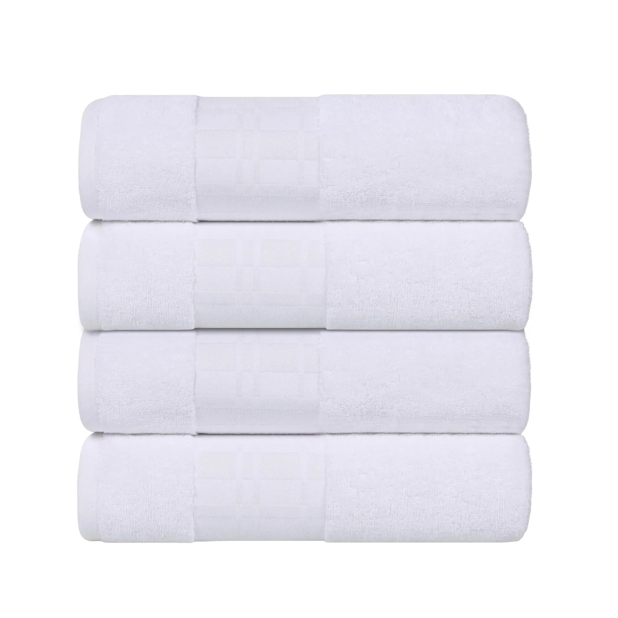 Larissa Cotton Geometric Border Bath Towel Set of 4 - Bath Towel by Superior Brand