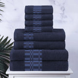 Larissa Cotton Geometric Border 8 Piece Assorted Towel Set - Towel Set by Superior Brand