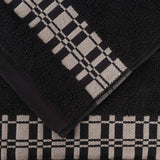Larissa Cotton Geometric Border 3 Piece Assorted Towel Set - Towel Set by Superior Brand