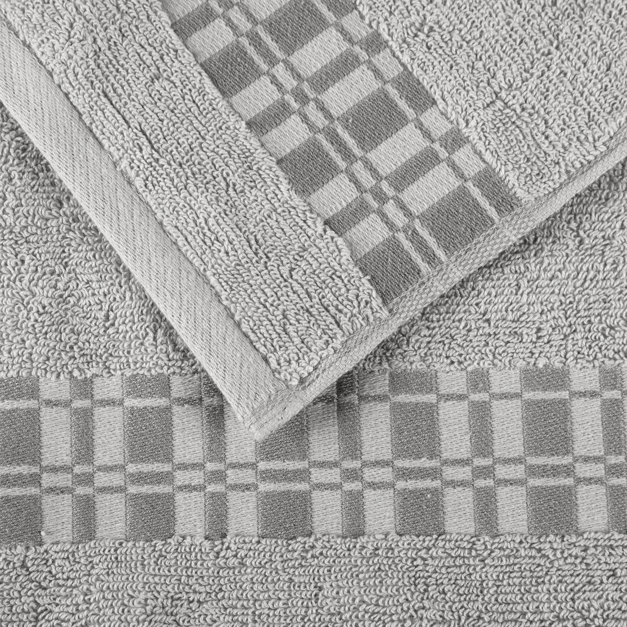 Larissa Cotton Geometric Border 3 Piece Assorted Towel Set - Towel Set by Superior Brand