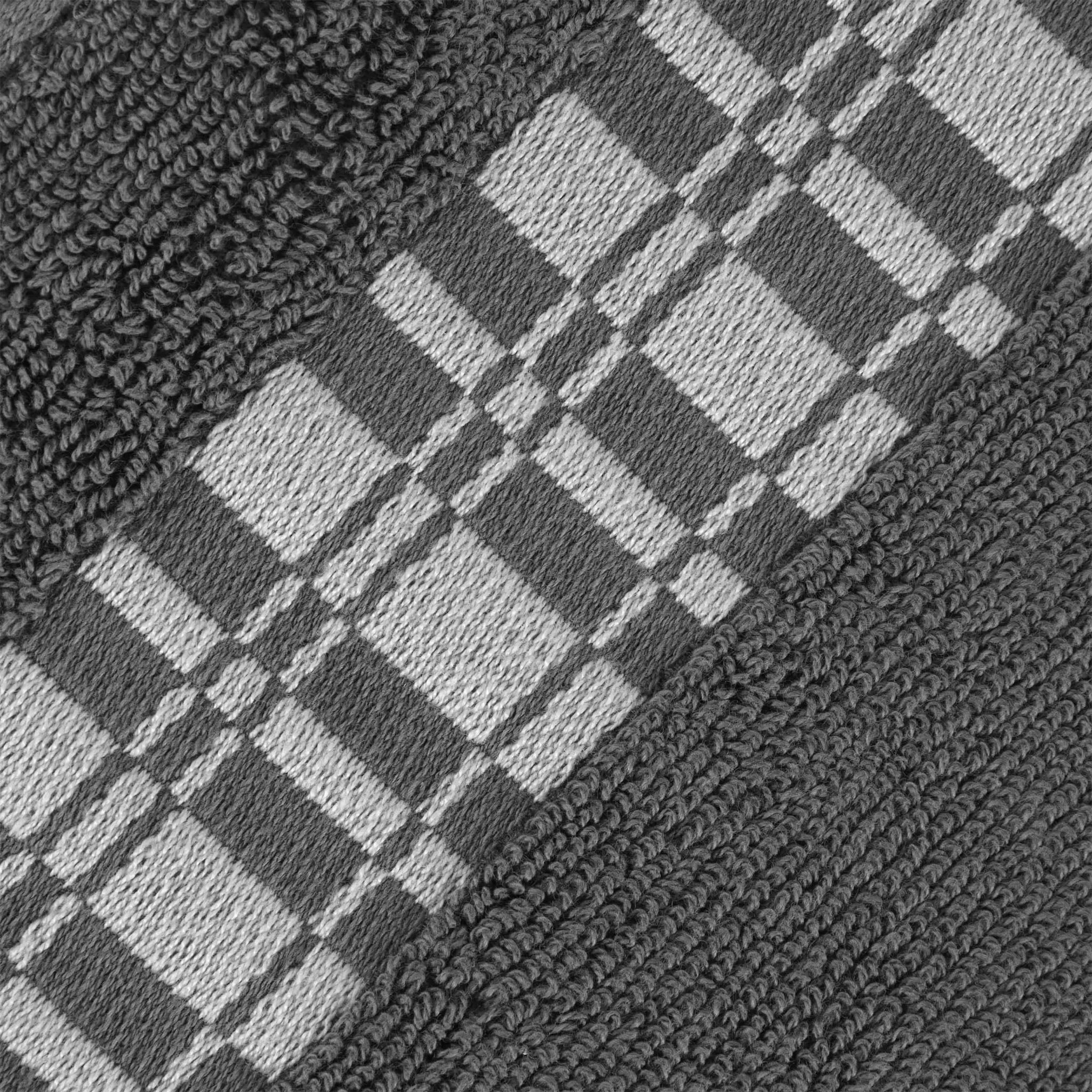 Larissa Cotton Geometric Border 3 Piece Assorted Towel Set - Towel Set by Superior Brand