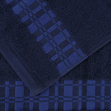 Larissa Cotton Geometric Border 3 Piece Assorted Towel Set - Towel Set by Superior Brand