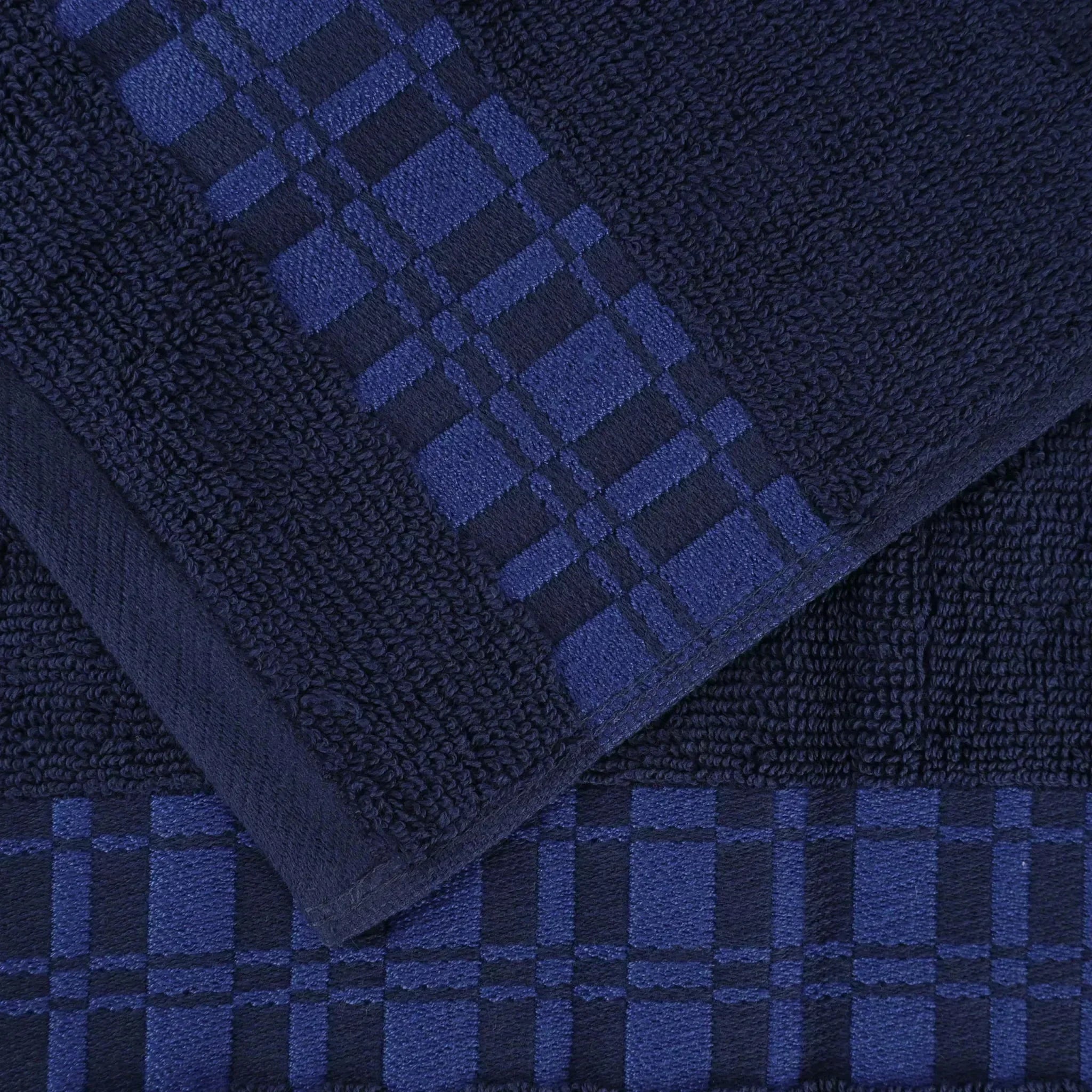 Larissa Cotton Geometric Border 3 Piece Assorted Towel Set - Towel Set by Superior Brand