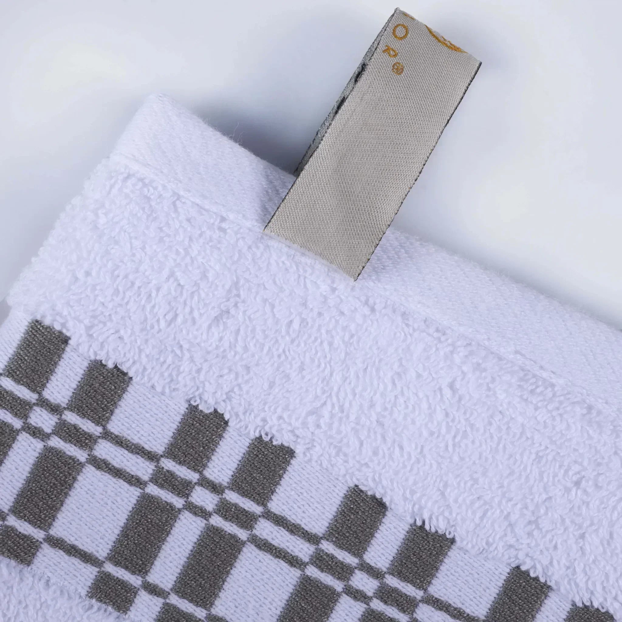 Larissa Cotton Geometric Border 3 Piece Assorted Towel Set - Towel Set by Superior Brand