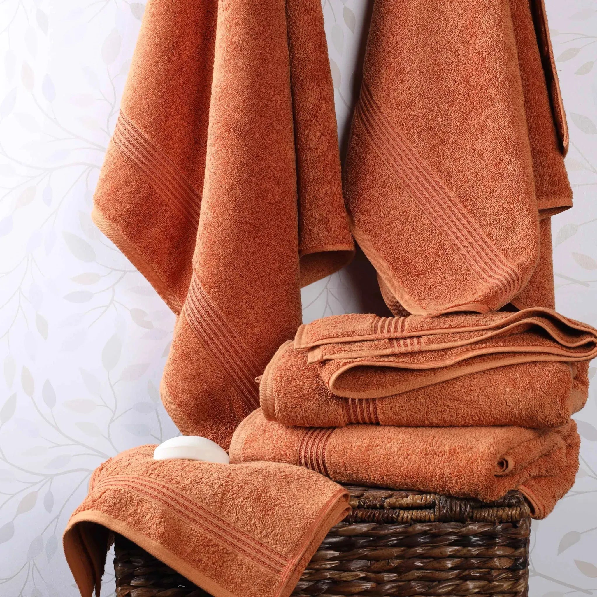 Egyptian Cotton Plush Absorbent Luxury Bath Towel Set of 4 - Egyptian Cotton Bath Towel by Superior Brand