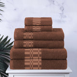 Larissa Cotton Geometric Border 6 Piece Assorted Towel Set - Towel Set by Superior Brand