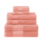 Larissa Cotton Geometric Border 6 Piece Assorted Towel Set - Towel Set by Superior Brand