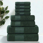 Larissa Cotton Geometric Border 8 Piece Assorted Towel Set - Towel Set by Superior Brand