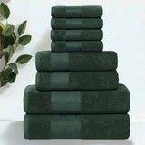 Larissa Cotton Geometric Border 8 Piece Assorted Towel Set - Towel Set by Superior Brand