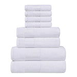 Larissa Cotton Geometric Border 8 Piece Assorted Towel Set - Towel Set by Superior Brand