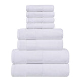 Larissa Cotton Geometric Border 8 Piece Assorted Towel Set - Towel Set by Superior Brand