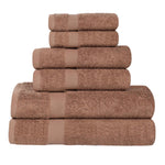 6 Piece Cotton Eco-Friendly Soft Absorbent Towel Set - Towel Set by Superior Brand