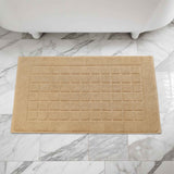 Nora Cotton Solid Absorbent Thick Checkered Washable Bath Mat Set of 2 - Bath Mats by Superior Brand