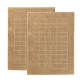 Nora Cotton Solid Absorbent Thick Checkered Washable Bath Mat Set of 2 - Bath Mats by Superior Brand