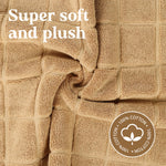Nora Cotton Solid Absorbent Thick Checkered Washable Bath Mat Set of 2 - Bath Mats by Superior Brand