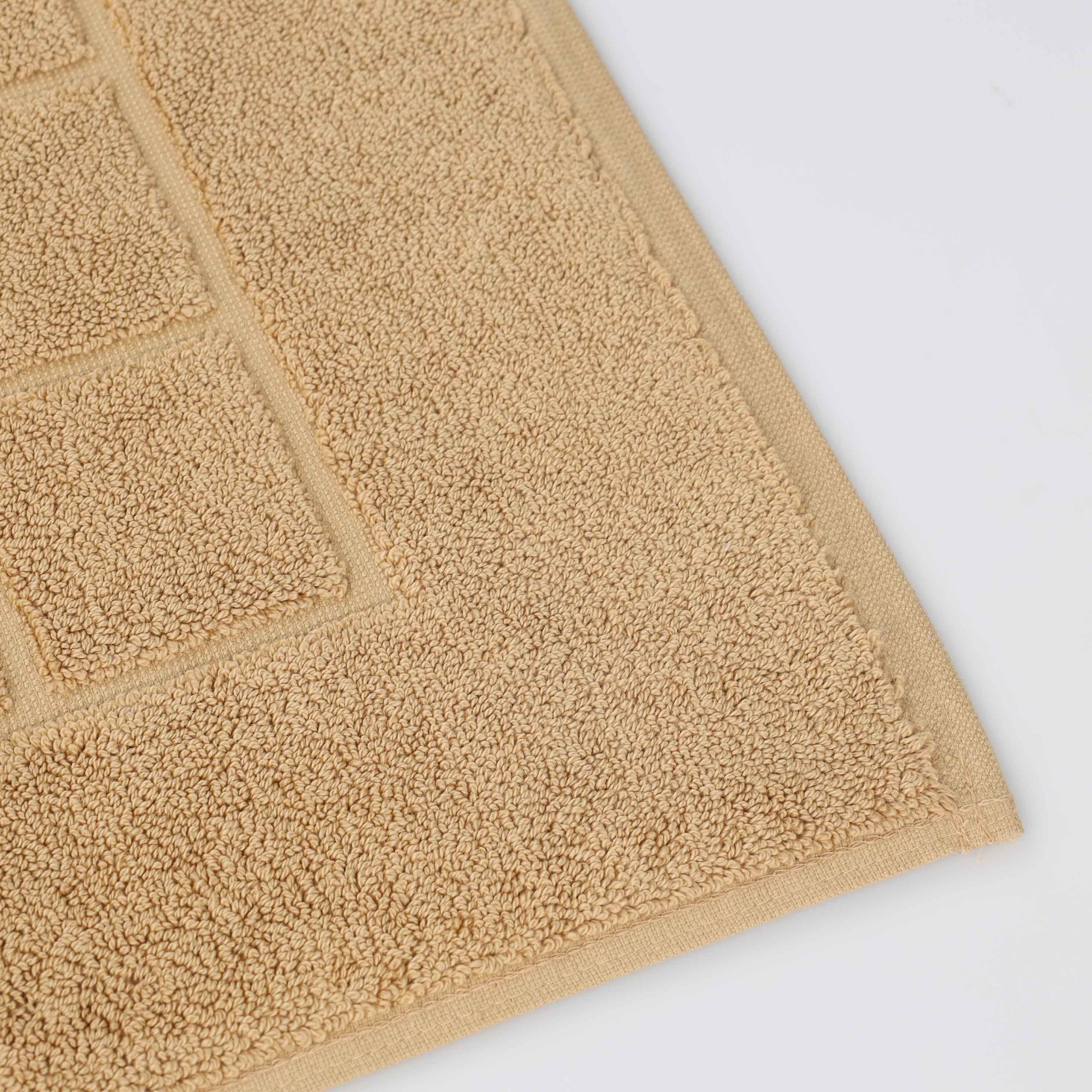 Nora Cotton Solid Absorbent Thick Checkered Washable Bath Mat Set of 2 - Bath Mats by Superior Brand