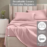 1200 Thread Count Cotton Rich Bed Sheet Set Solid Deep Pocket - Sheet Set by Superior Brand