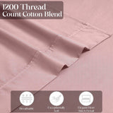 1200 Thread Count Cotton Rich Bed Sheet Set Solid Deep Pocket - Sheet Set by Superior Brand