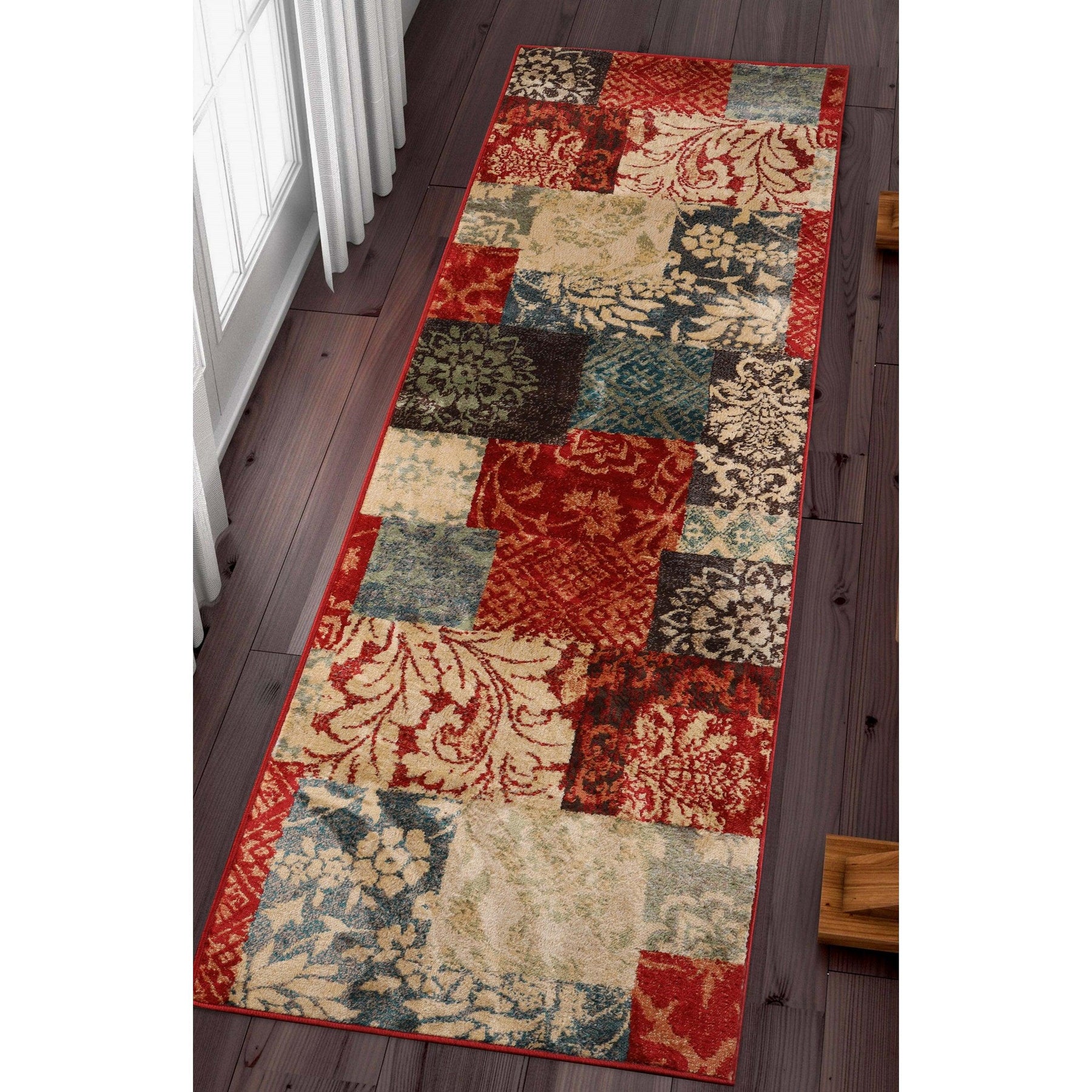 Superior Kennicot Elegant Floral Patchwork Indoor Area Rug or Runner