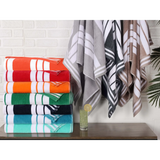 Cabana Stripe Oversized Cotton Beach Towel Set of 2, 4, or 6 Piece