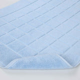 Nora Cotton Solid Absorbent Thick Checkered Washable Bath Mat Set of 2 - Bath Mats by Superior Brand