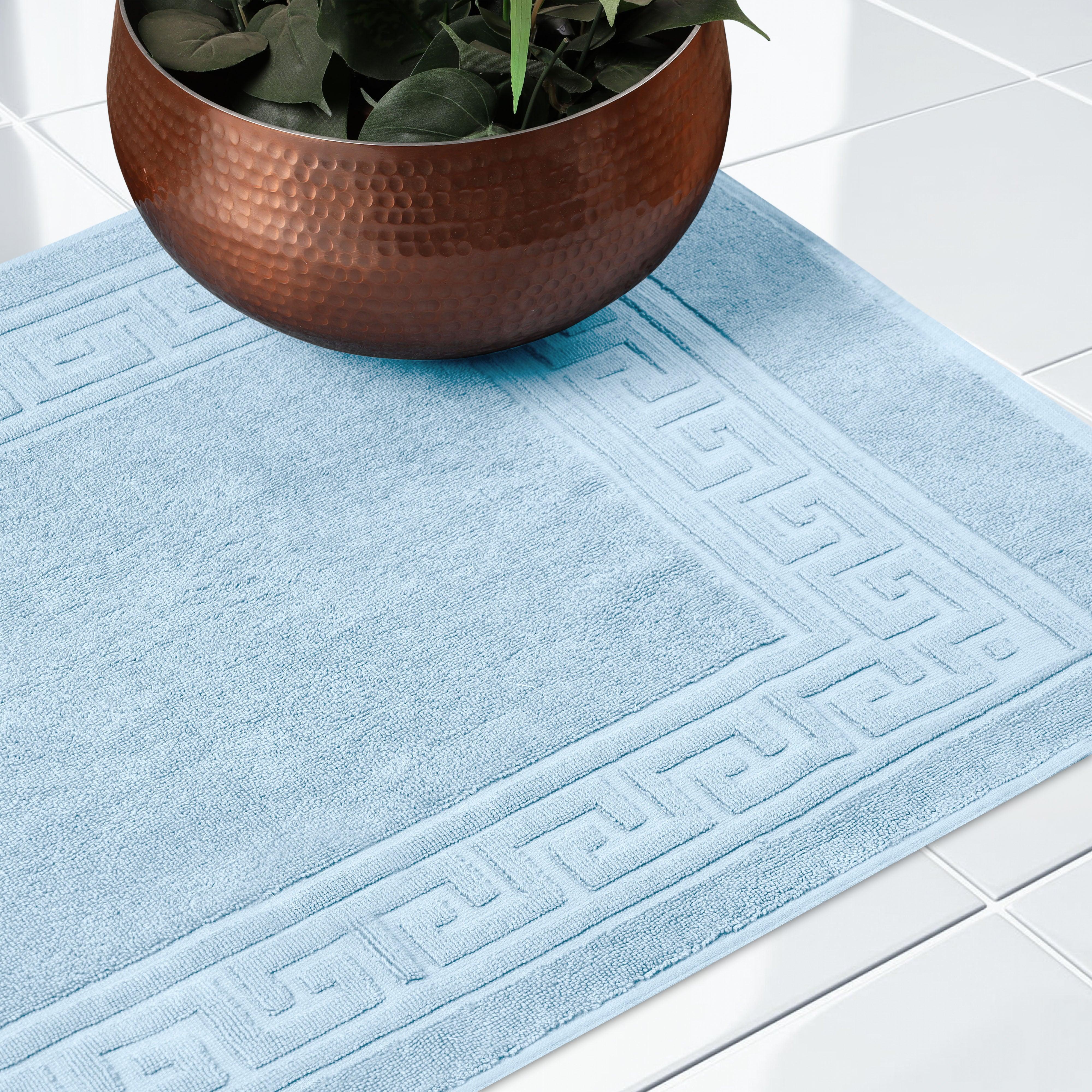 Egyptian Cotton Greek Key Infinity Border Bath Mat Set of 2 - Bath Mats by Superior Brand