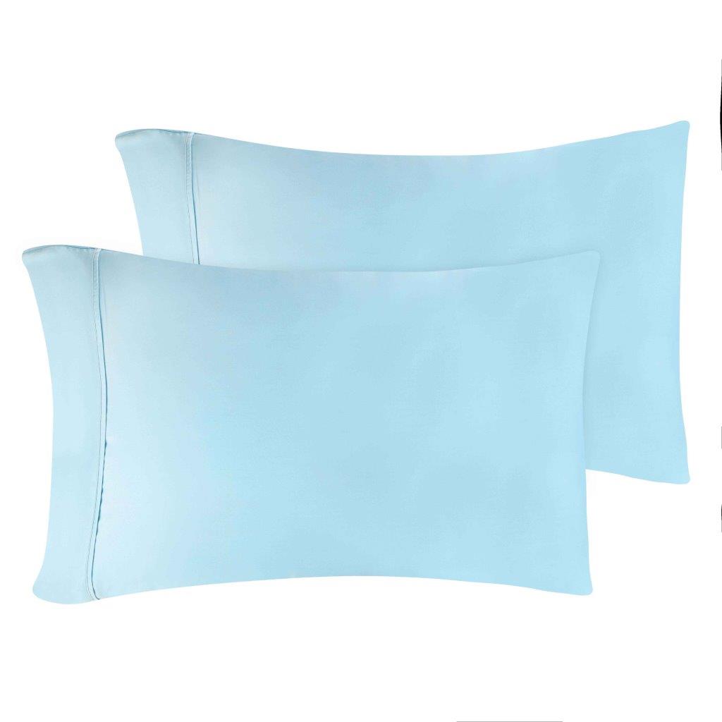 Modal From Beechwood 400 Thread Count Cooling Solid Pillowcase Set - LightBlue