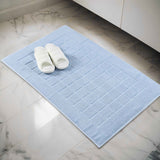 Nora Cotton Solid Absorbent Thick Checkered Washable Bath Mat Set of 2 - Bath Mats by Superior Brand