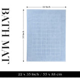 Nora Cotton Solid Absorbent Thick Checkered Washable Bath Mat Set of 2 - Bath Mats by Superior Brand