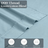 1200 Thread Count Cotton Rich Bed Sheet Set Solid Deep Pocket - Sheet Set by Superior Brand