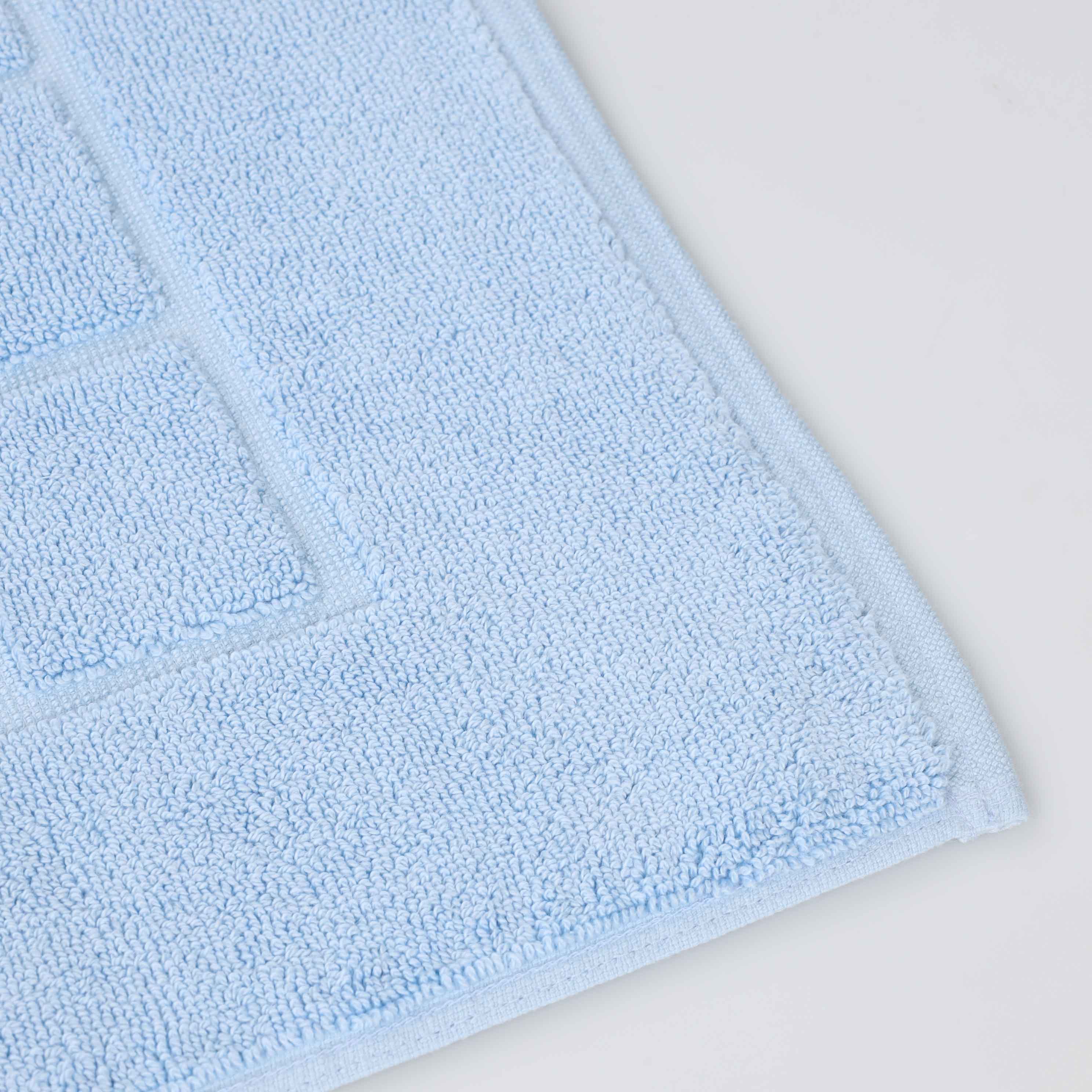 Nora Cotton Solid Absorbent Thick Checkered Washable Bath Mat Set of 2 - Bath Mats by Superior Brand