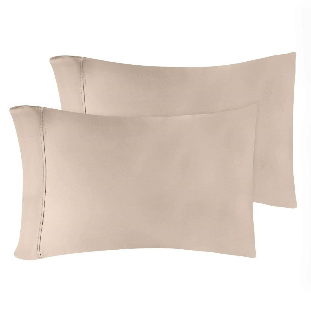 Modal From Beechwood 400 Thread Count Cooling Solid Pillowcase Set - Linen