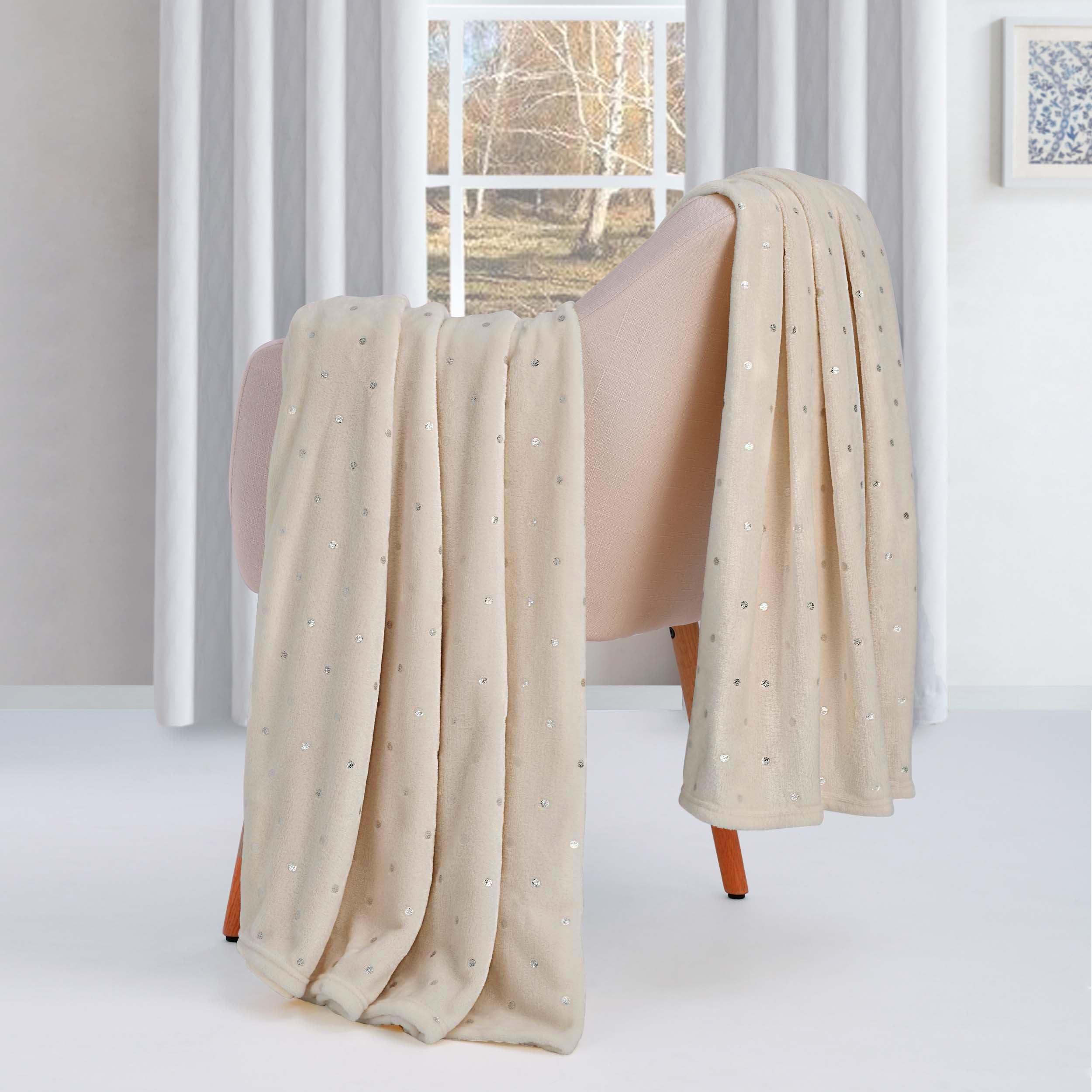 Fleece Plush Medium Weight Fluffy Soft Decorative Polka Dot Blanket - Blanket by Superior Brand