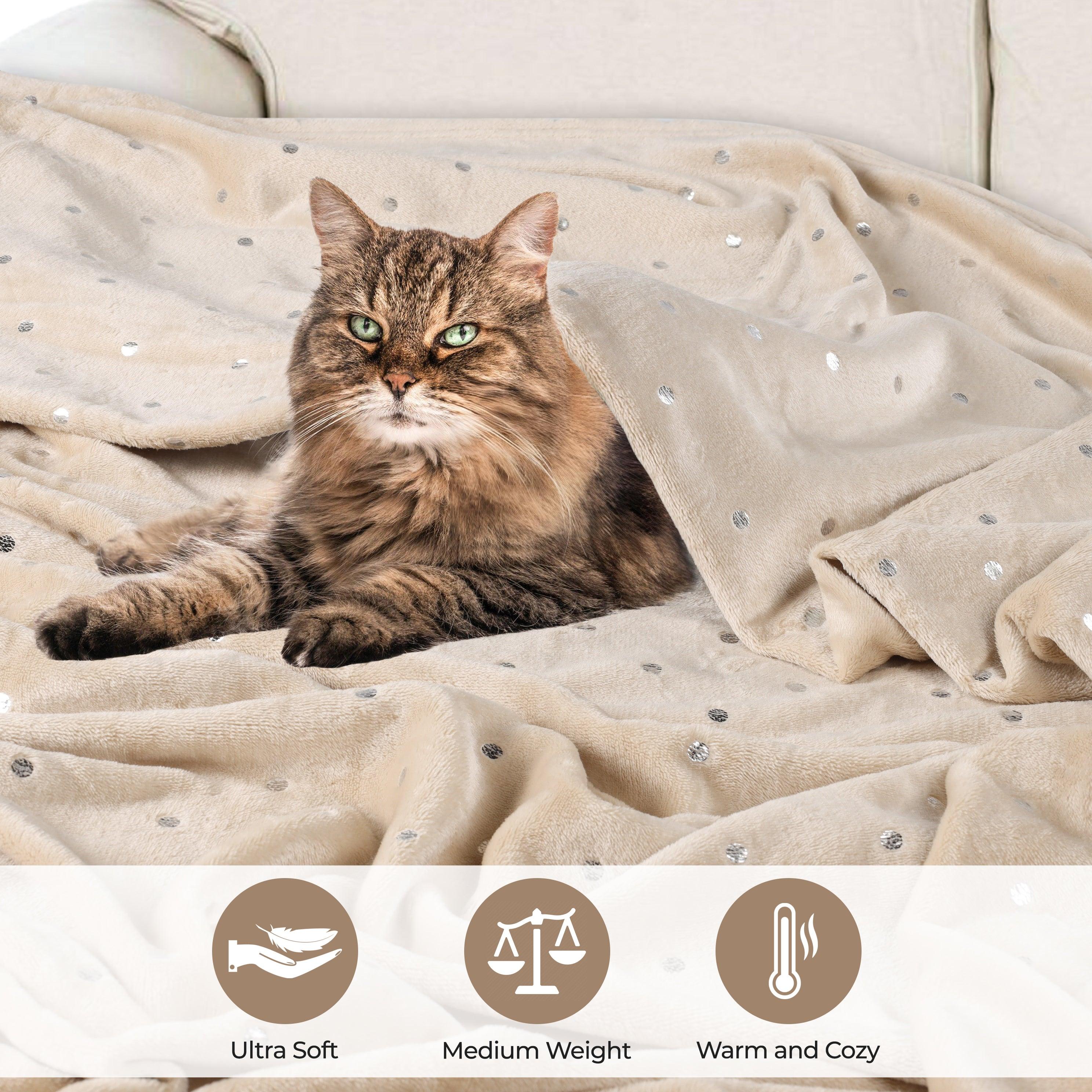Fleece Plush Medium Weight Fluffy Soft Decorative Polka Dot Blanket - Blanket by Superior Brand