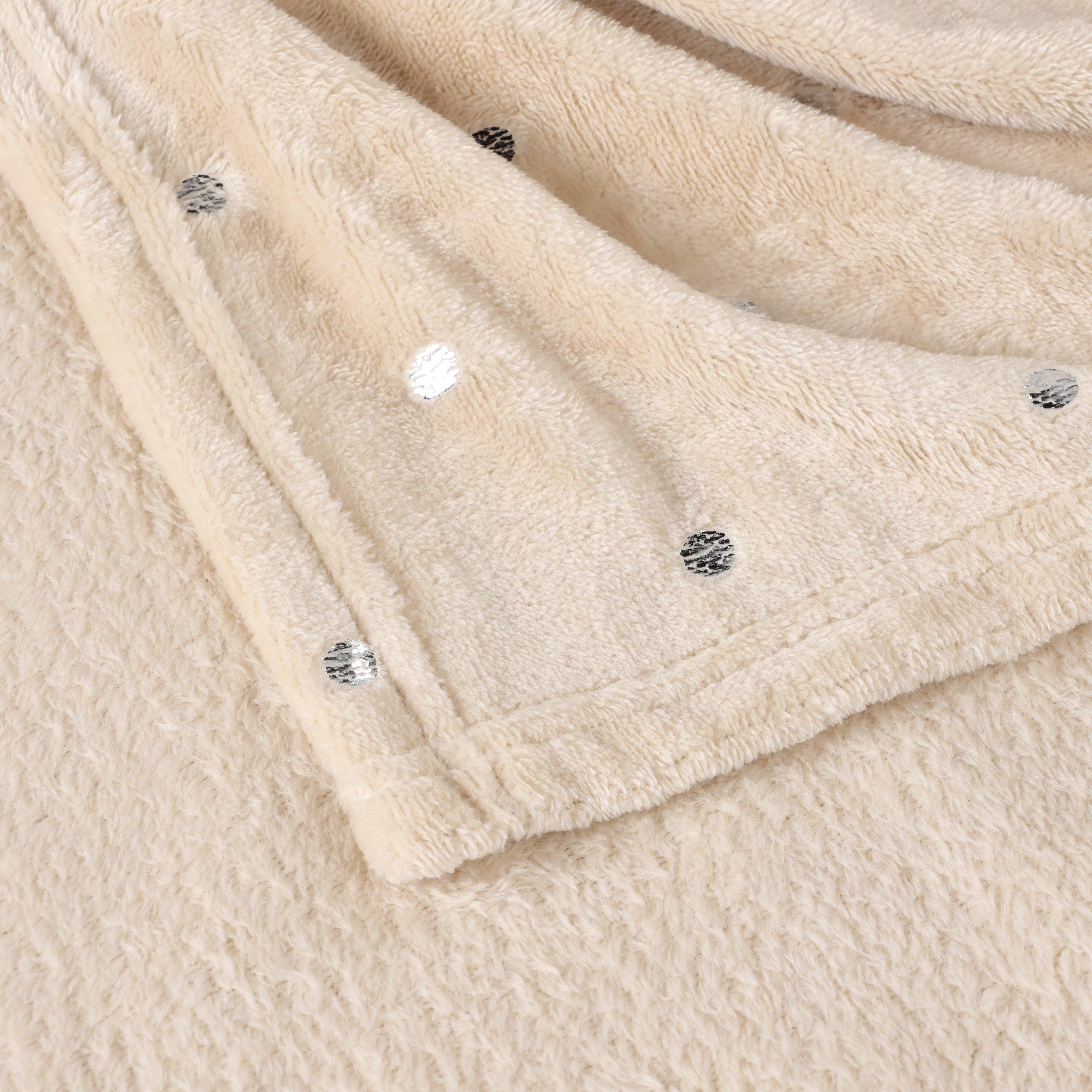 Fleece Plush Medium Weight Fluffy Soft Decorative Polka Dot Blanket - Blanket by Superior Brand