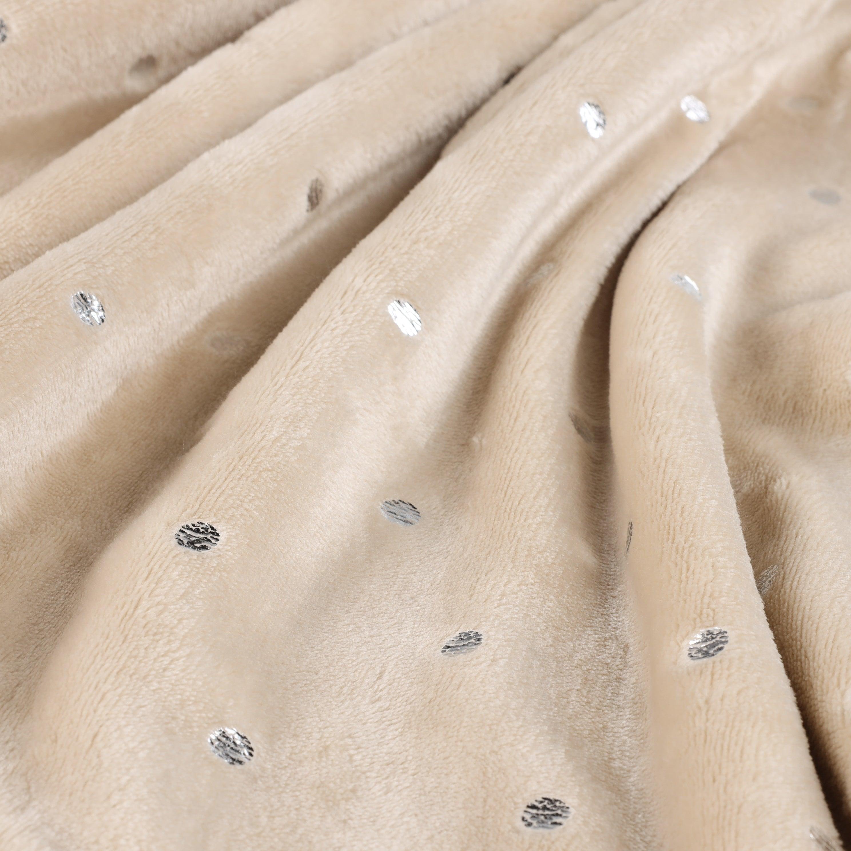 Fleece Plush Medium Weight Fluffy Soft Decorative Polka Dot Blanket - Blanket by Superior Brand