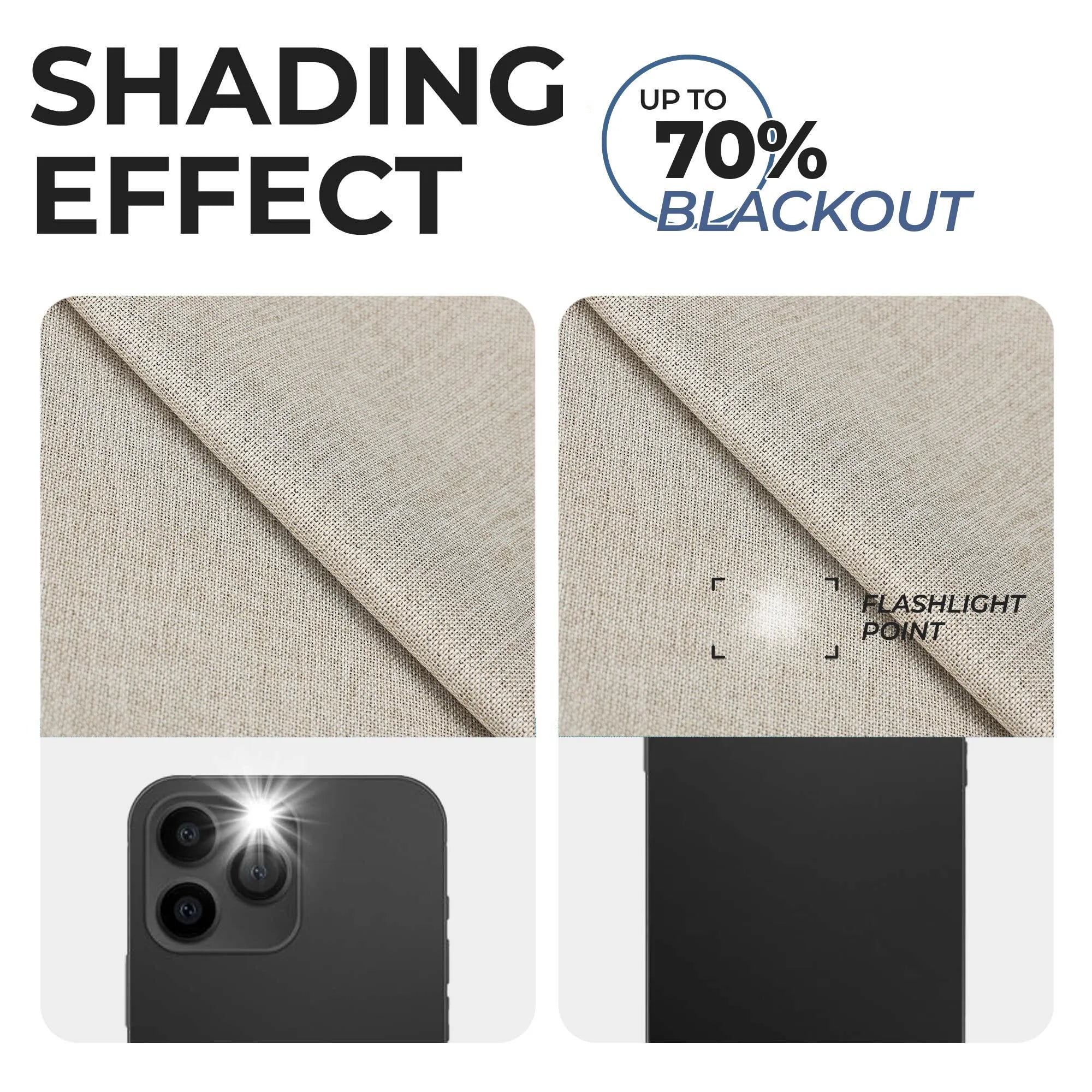 Linen Washable Room Darkening Blackout Curtains, Set of 2 - Blackout Curtains by Superior Brand