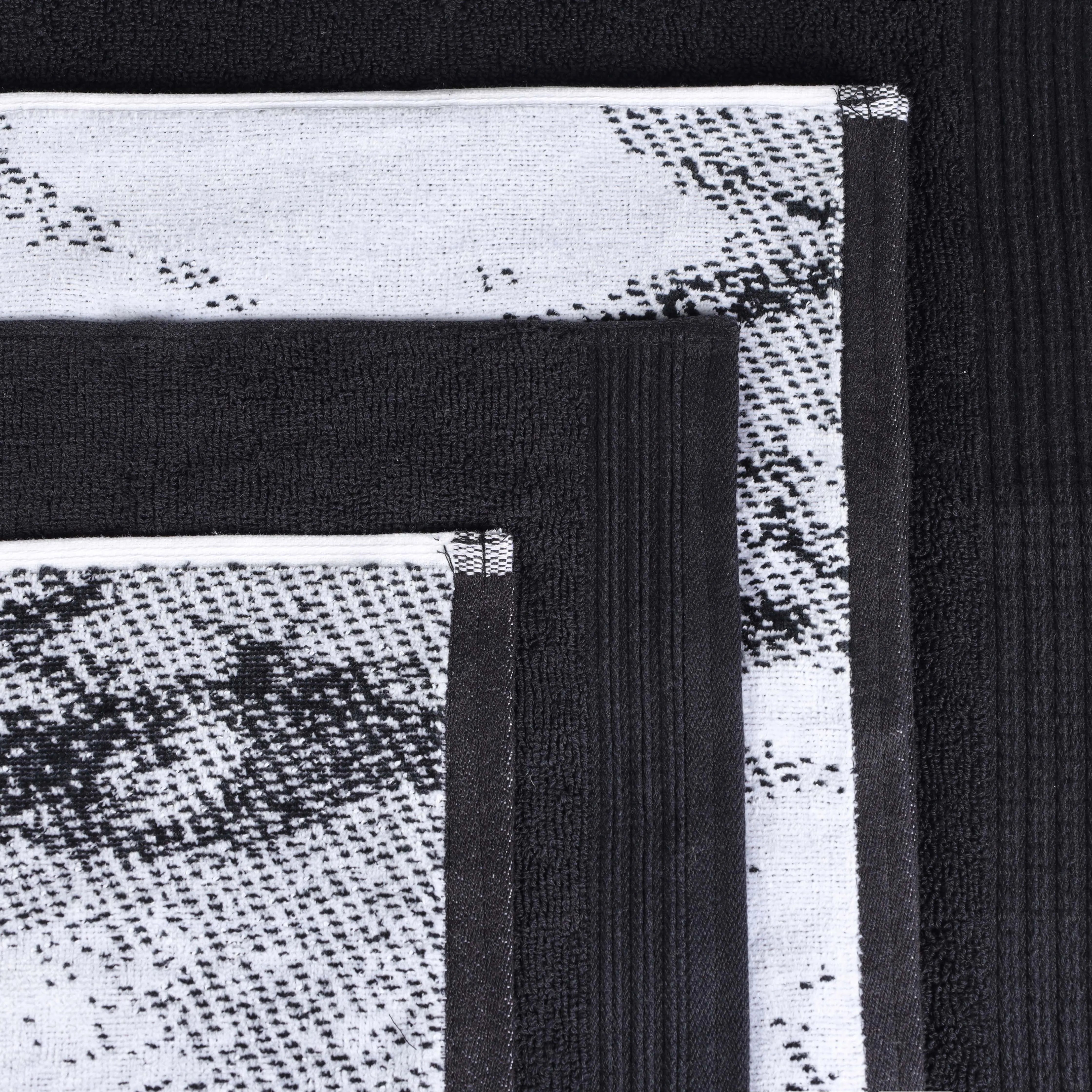 Cotton Jacquard and Solid Towel Set 8 Piece - Marble - Towel Set by Superior Brand