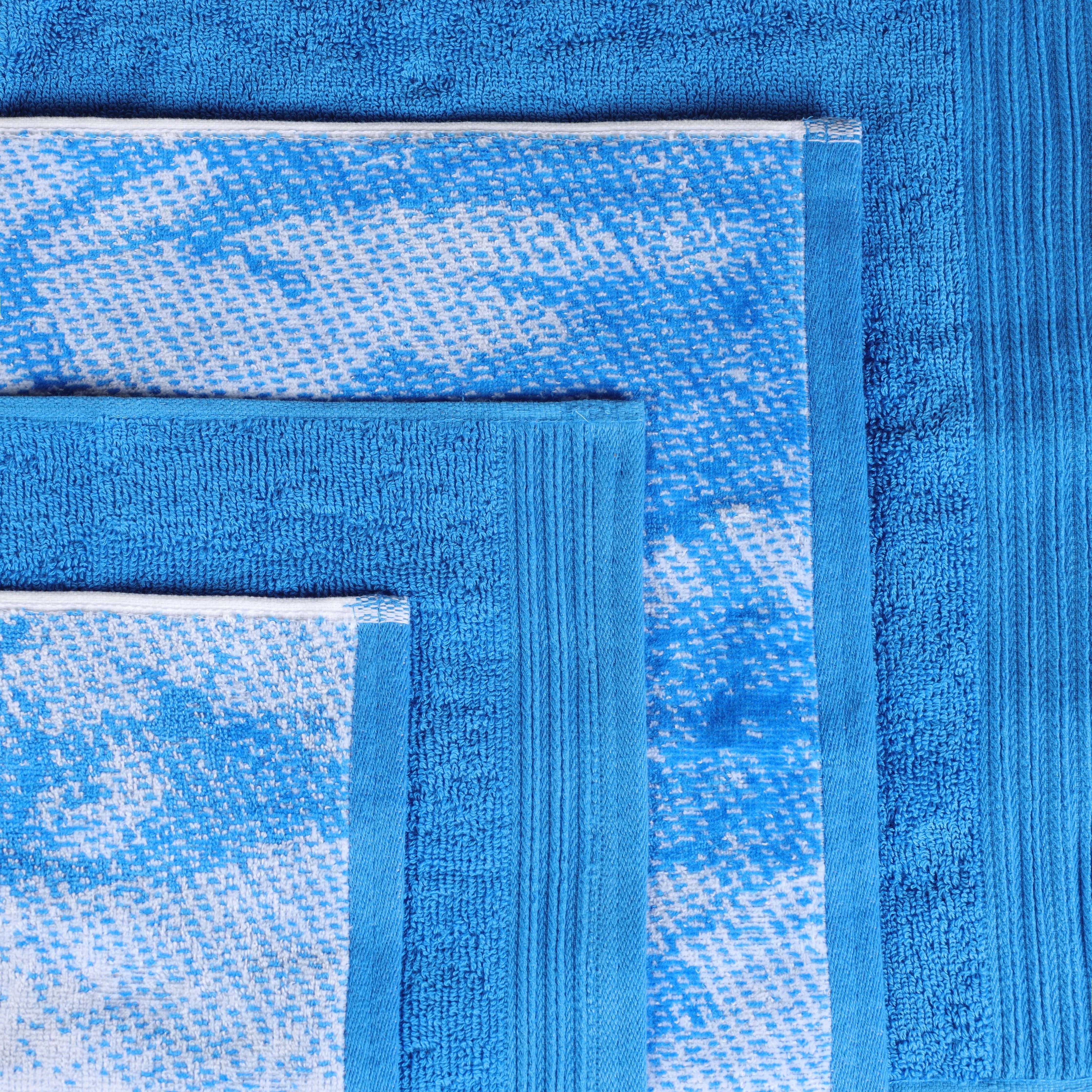 Cotton Jacquard and Solid Towel Set 8 Piece - Marble - Towel Set by Superior Brand