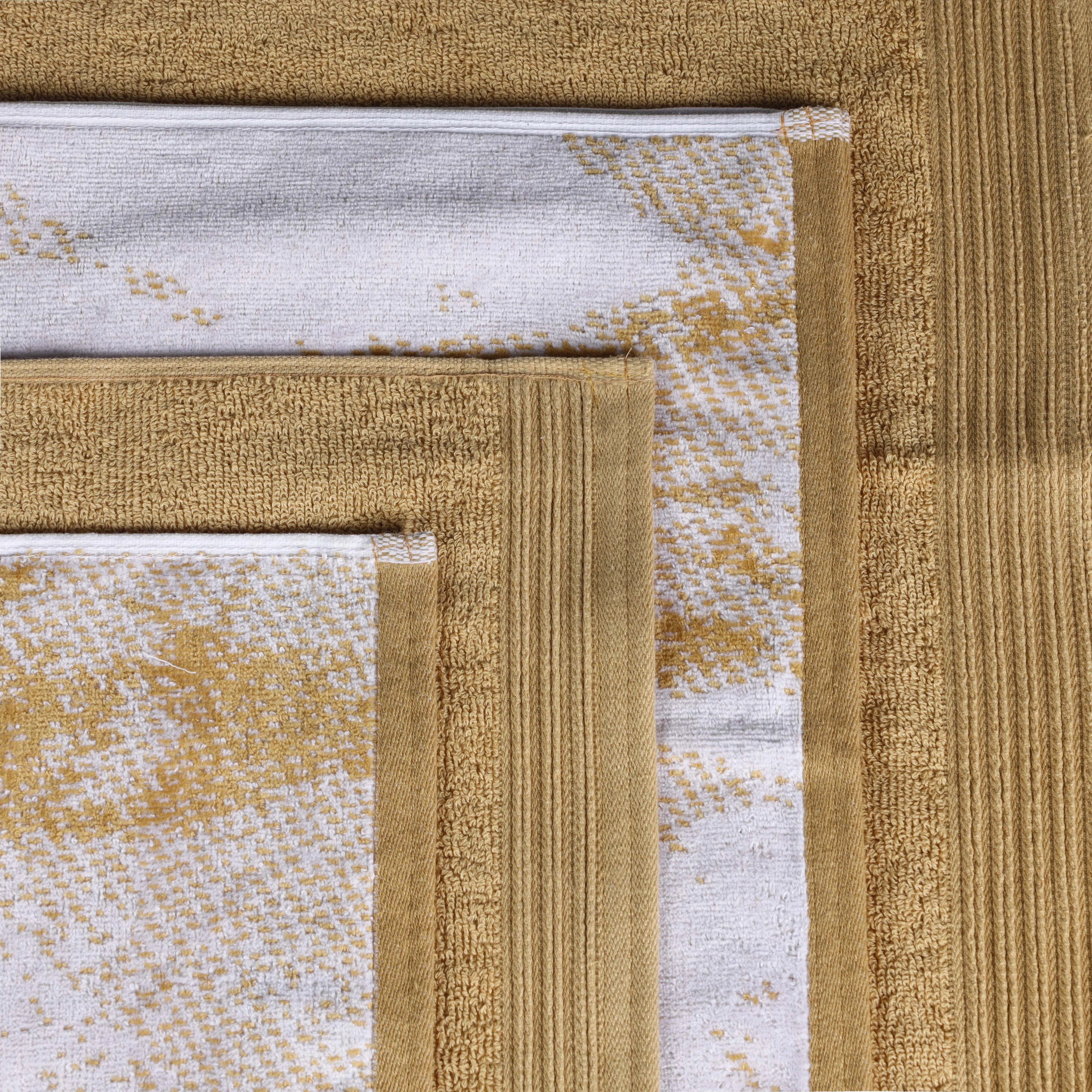 Cotton Jacquard and Solid Towel Set 8 Piece - Marble - Towel Set by Superior Brand