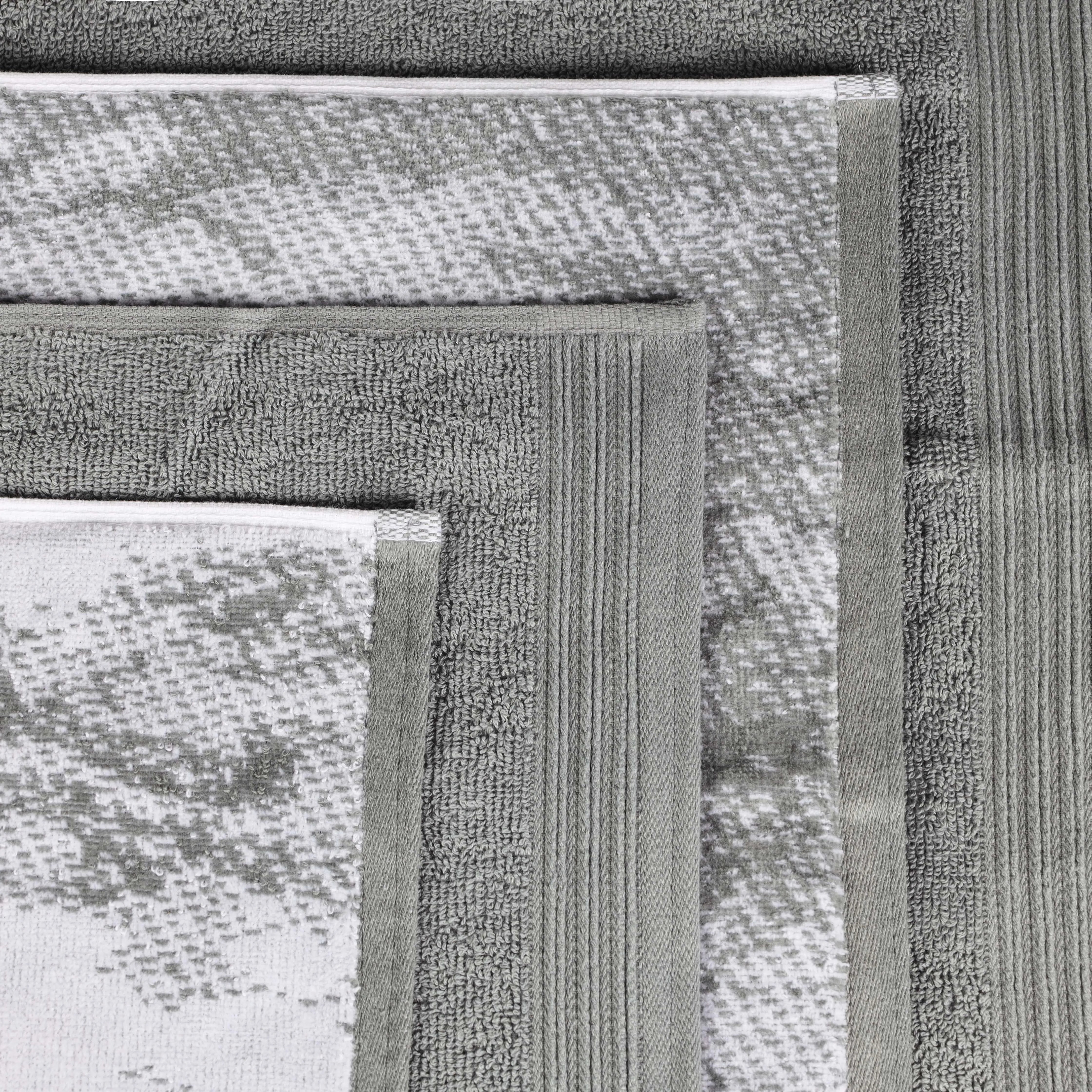 Cotton Marble and Solid Quick Dry 8 Piece Assorted Bathroom Towel Set - Towel Set by Superior Brand