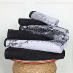 Cotton Jacquard and Solid Towel Set 8 Piece - Marble - Towel Set by Superior Brand