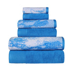 Cotton Jacquard and Solid Towel Set 8 Piece - Marble - Towel Set by Superior Brand