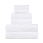 Cotton Jacquard and Solid Towel Set 8 Piece - Marble - Towel Set by Superior Brand