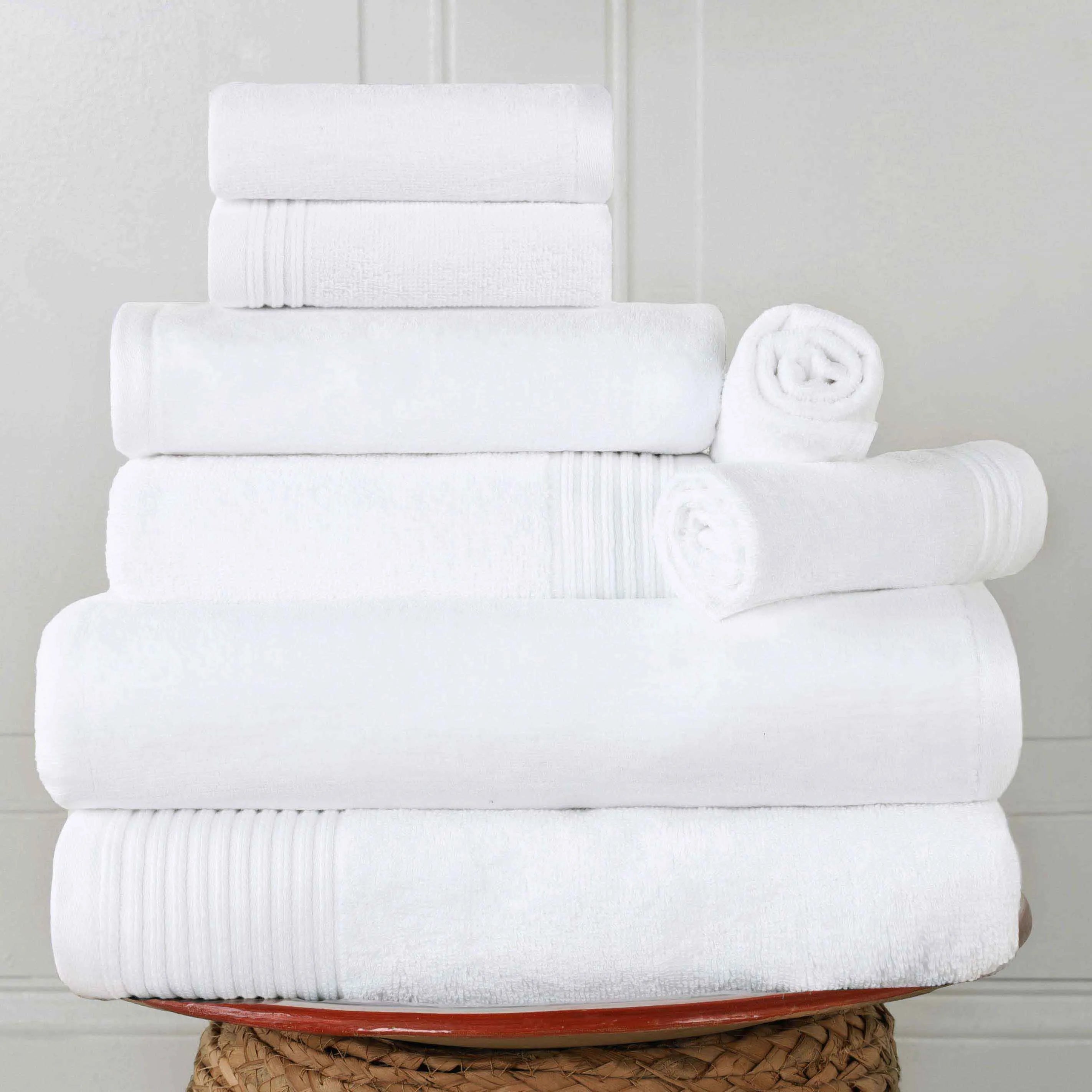 Cotton Marble and Solid Quick Dry 8 Piece Assorted Bathroom Towel Set - Towel Set by Superior Brand
