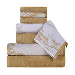 Cotton Marble and Solid Quick Dry 8 Piece Assorted Bathroom Towel Set - Towel Set by Superior Brand