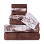 Cotton Marble and Solid Quick Dry 8 Piece Assorted Bathroom Towel Set - Towel Set by Superior Brand