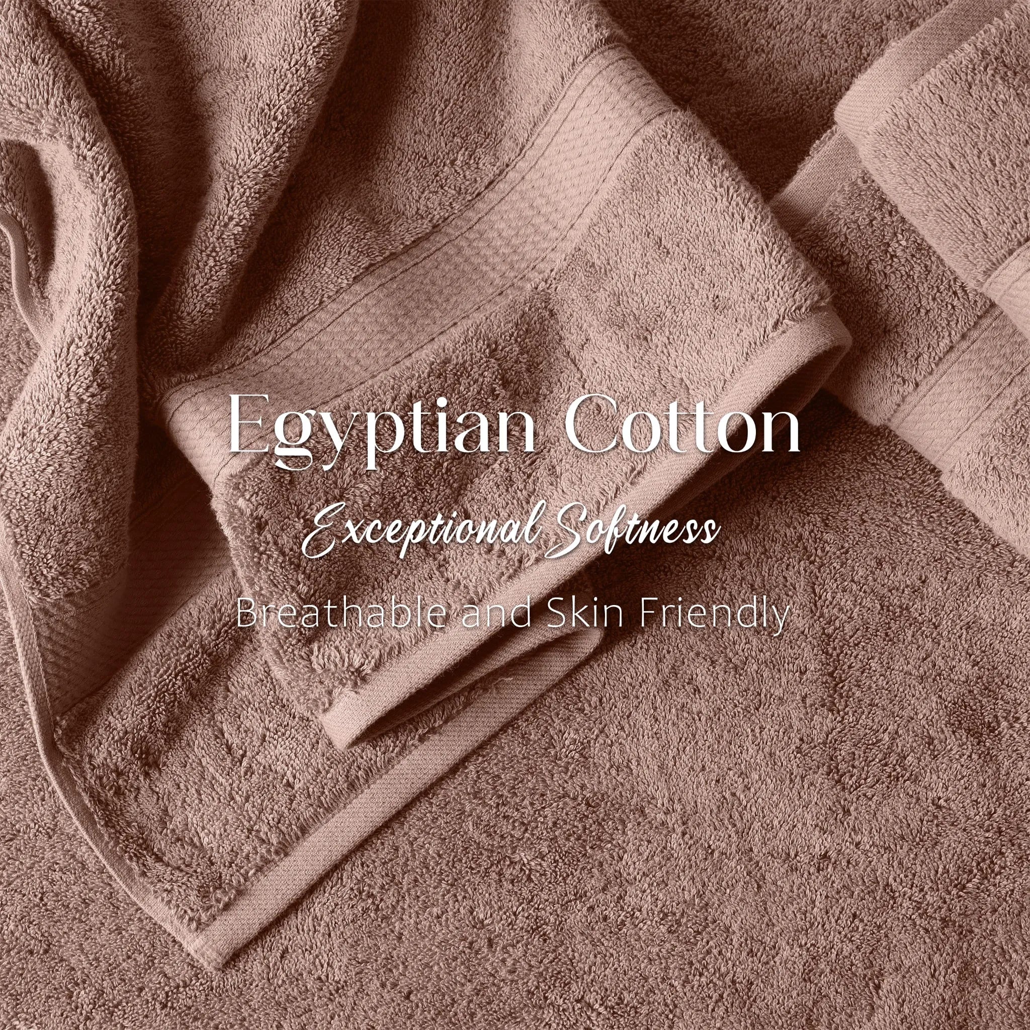 Madison Egyptian Cotton Plush Heavyweight 6 Piece Towel Set - Egyptian Cotton Towel Set by Superior Brand