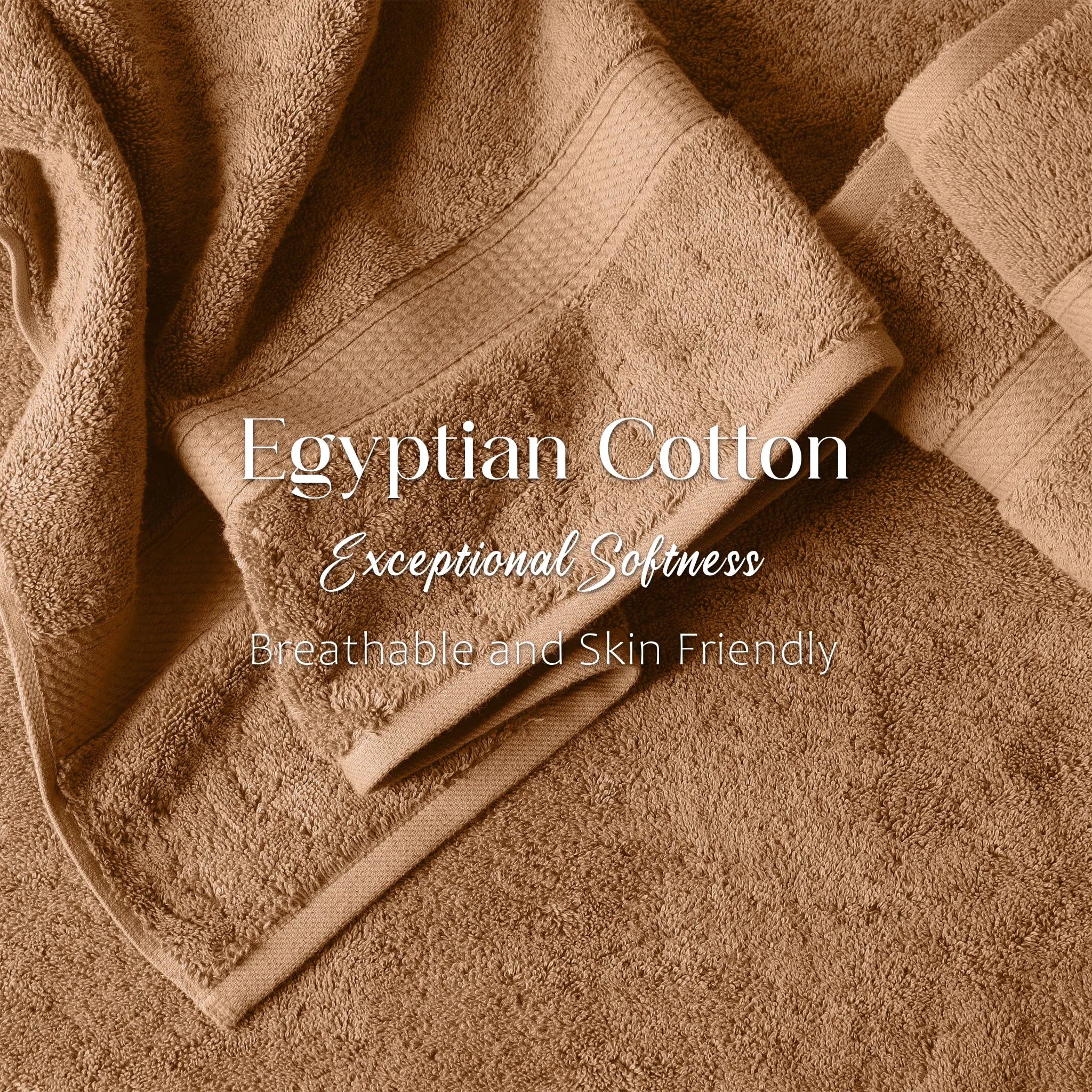 Madison Egyptian Cotton Plush Heavyweight 6 Piece Towel Set - Egyptian Cotton Towel Set by Superior Brand